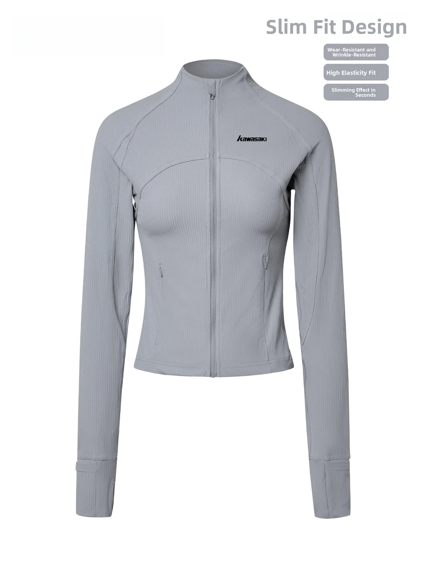 

Women's Yoga Training Top Long Sve Stand Collar Fitn Pilates irt Breathable Qui Dry Nylon Spandex Outfit