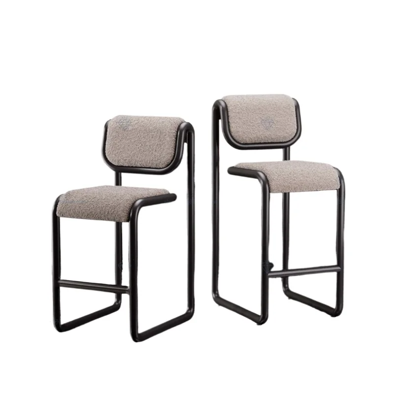 

Economic Modern Simple High Light Luxury Designer Creative Unique Bar Chairs Metal Personalized Taburetes De Bar Furniture