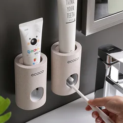 Distributeur automatique de dentifrice, ensemble d'accessoires de salle de bain, porte-brosse à dents, support mural