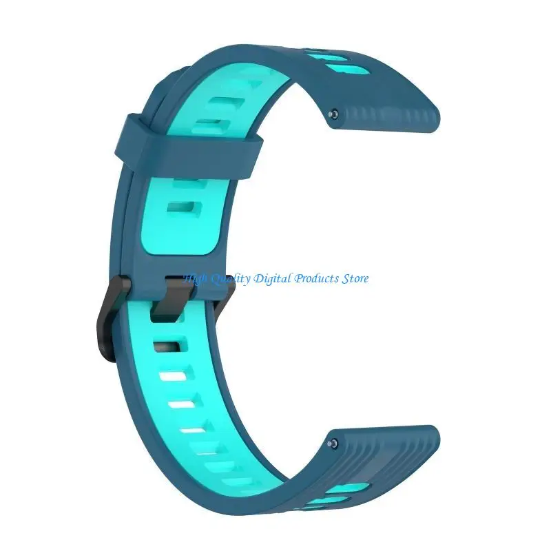 เข็มขัดสร้อยข้อมือกันเหงื่อ U2je สำหรับ Galaxywatch 5 แถบซิลิโคนปรับสีคู่