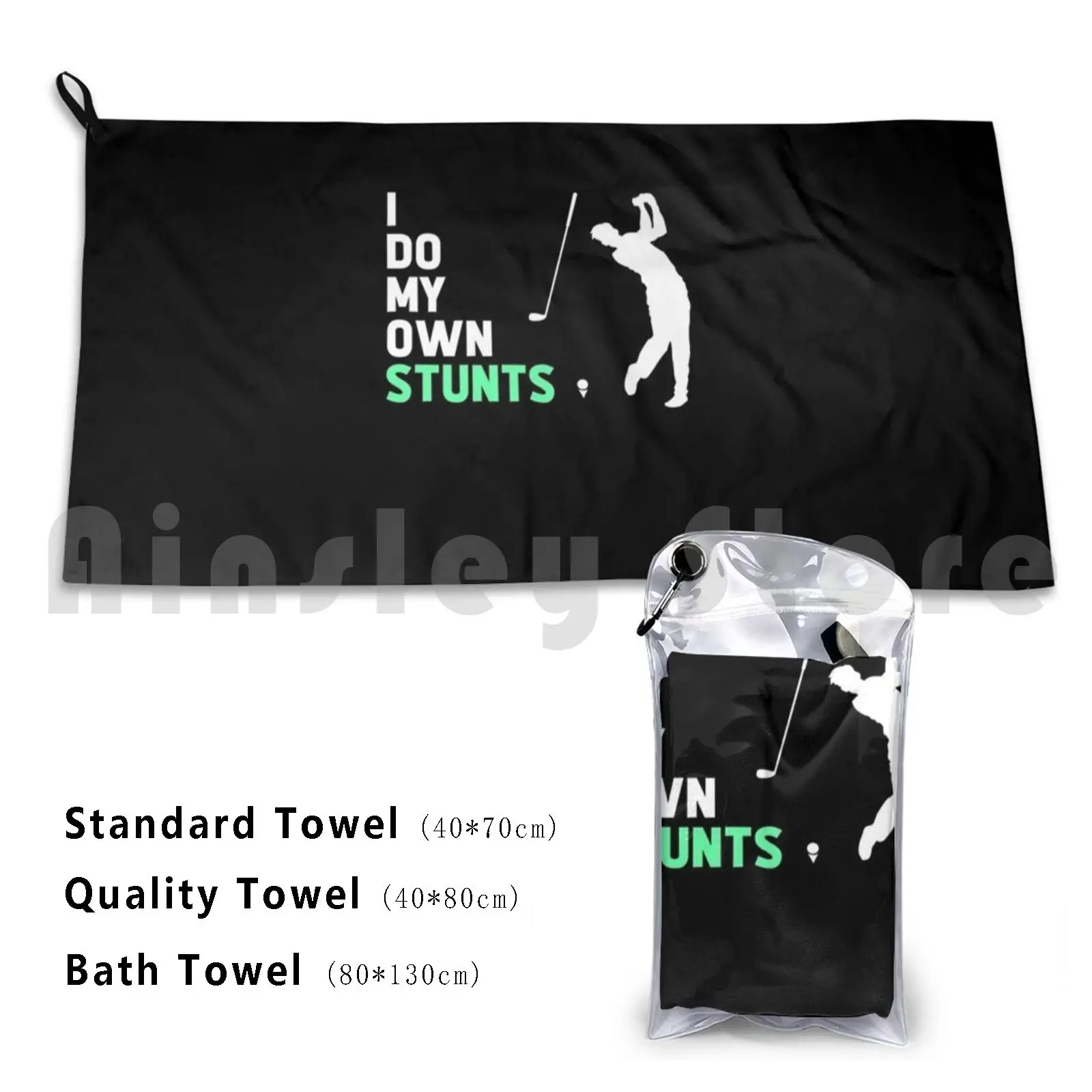 Golfer Stunts Beach Towel Quick Dry Quality Towel Golf Golfer Gifts For Golfers Golf Addict Golf Player Love Golf Funny
