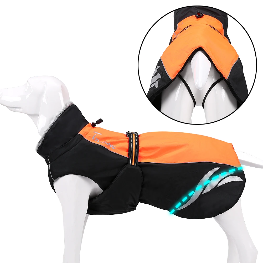 Truelove Waterproof Dog Winter Coat Vest Outdoor Reflective Walking Warm Pet Jacket Clothes for Large Small Dogs TLG2371