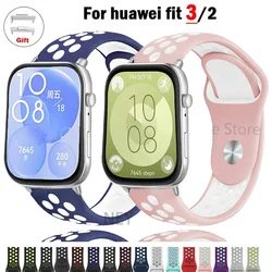 Silicone Band For Huawei Watch FIT 3 2 Strap waterproof smartwatch Sport breathable belt for Huawei Watch fit 2 fit3 Watchbands