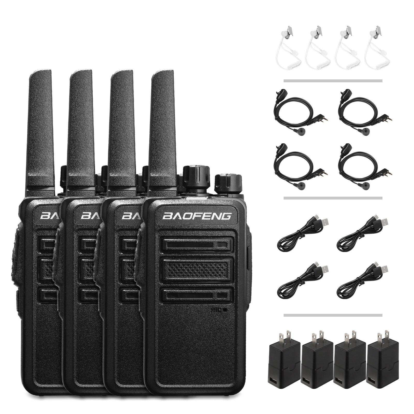 

BAOFENG GT-68 Walkie Talkies for Adults, Long Range Two Way Radios, Portable Rechargeable Walky Talky (4 Pack)