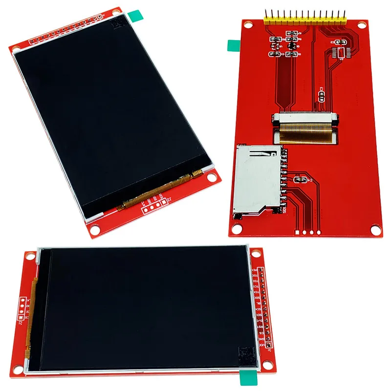 3.5 inch ILI9486 red module TFT LCD display SPI Serial port Wide perspective view angle 480x320 14 pin ILI9488 IPS 9488