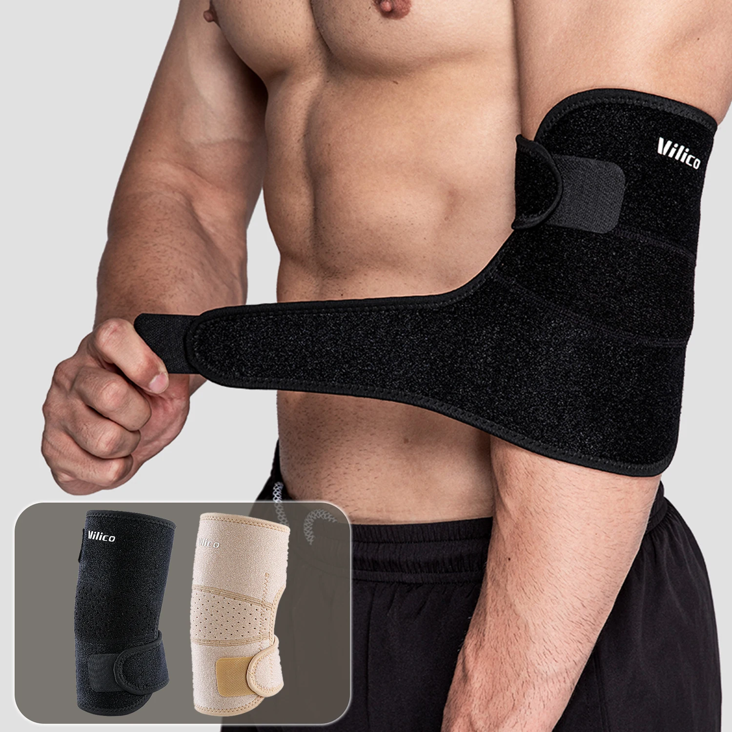 1 Pcs Breathable Elbow Pads Sports Fitness Protection Elbow Prevent Collision Adjustable Spring Support Arm Protection Washable
