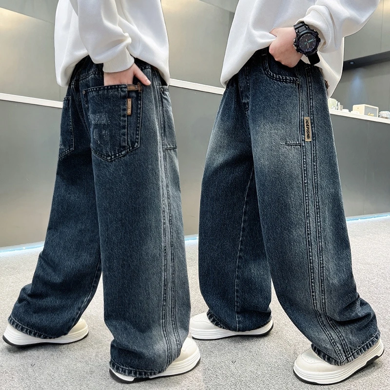 

Harajuku Hip-hop Street Jeans Outdoor Baggy Pants Latest Fashion Trousers Designer Brand Boy's Clothing
