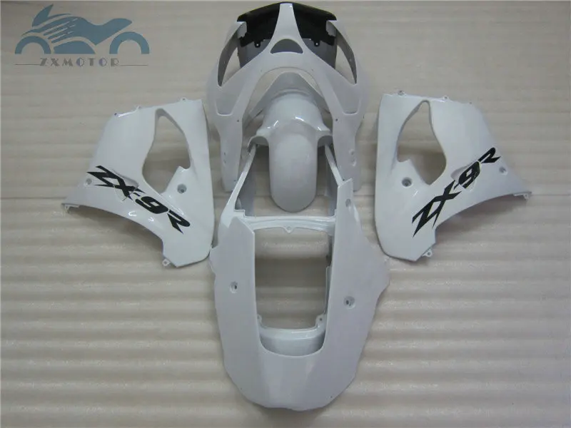 

Бесплатные индивидуальные полные комплекты обтекателей для Kawasaki Ninja ZX 9R 2002 2003 ZX9R 02 03, белые обтекатели послепродажного обслуживания, кузов YH14