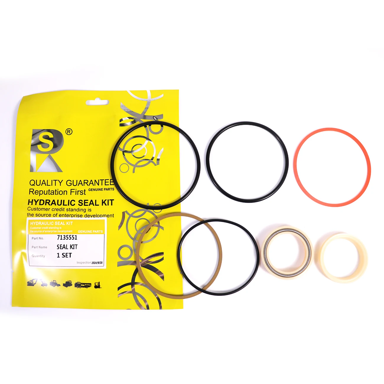 

For Bobcat 6803329 7135558 7135551 Hydraulic Cylinder Piston Oil Seal Kit