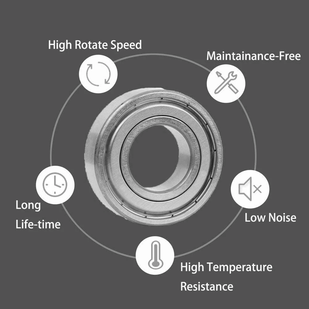 10-100pcs 608ZZ Deep Groove Ball Bearing 8x22x7mm Double Shielded Miniature High-carbon Steel Single Row 608ZZ ABEC-7