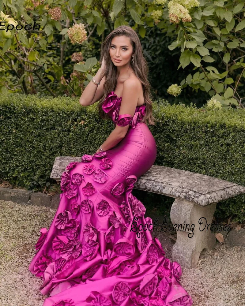 Epoch-vestido de fiesta Formal sin tirantes para mujer, vestido elegante con apliques de sirena, sin mangas, Sexy