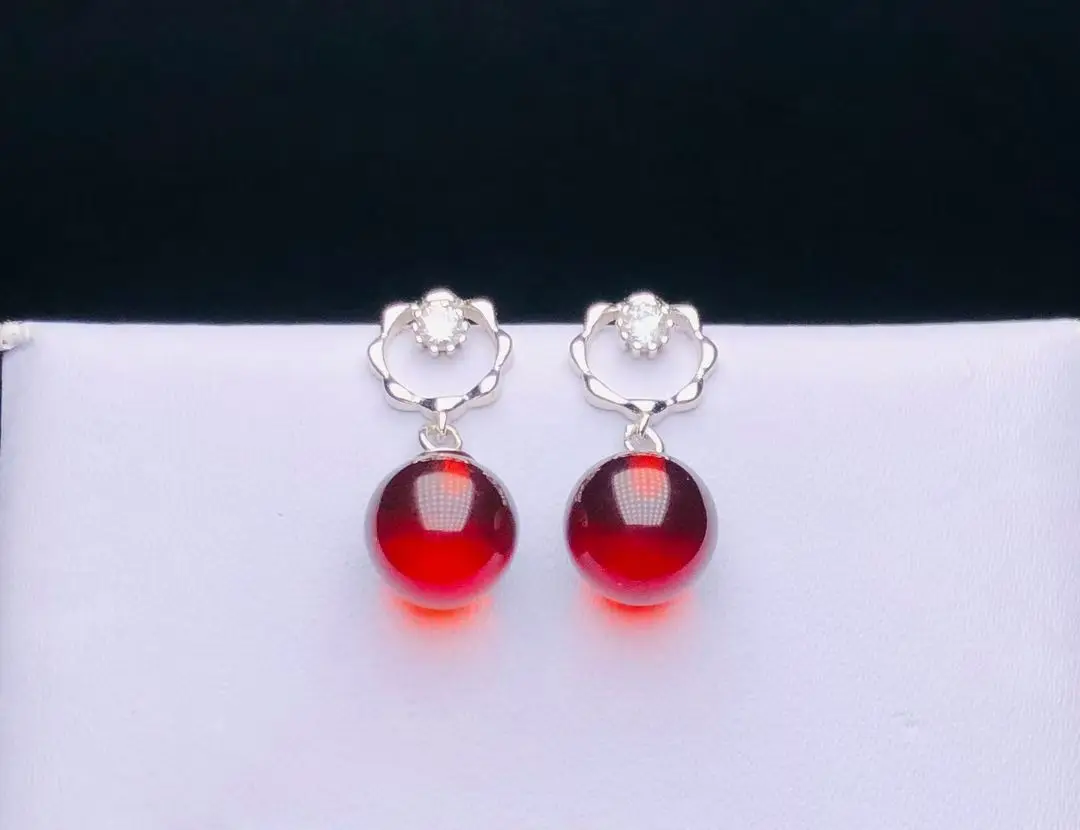 

Сертифицированные серьги-гвоздики из серебра 925 пробы с натуральным красным янтарем для женщин, серьги-гвоздики с кровавым янтарем, драгоценные ювелирные изделия