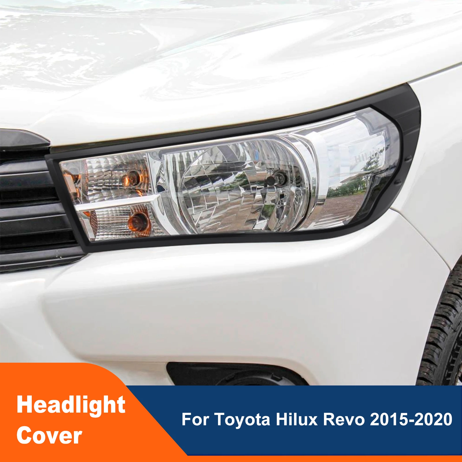 

Car Accessories Front Light Cover For Toyota Hilux Revo 2015 2016 2017 2018 2019 2020 Decorative Lamp Shades Headlight Cover