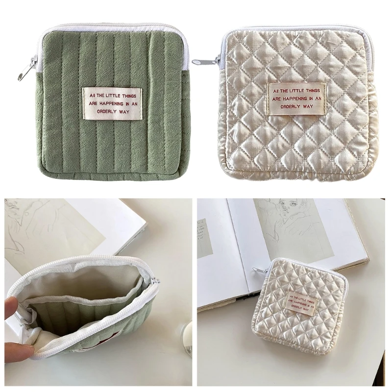 Sanitary Napkin Storage Bag Period Pad Bags School Sanitary with Zipper