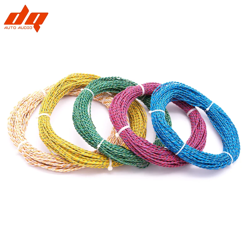 10meter 14awg Avss Standard Car Sub Woofer Tweeter Speaker Wire Audio Cable Ofc Pure Copper Twisted Pair Power Cord Line