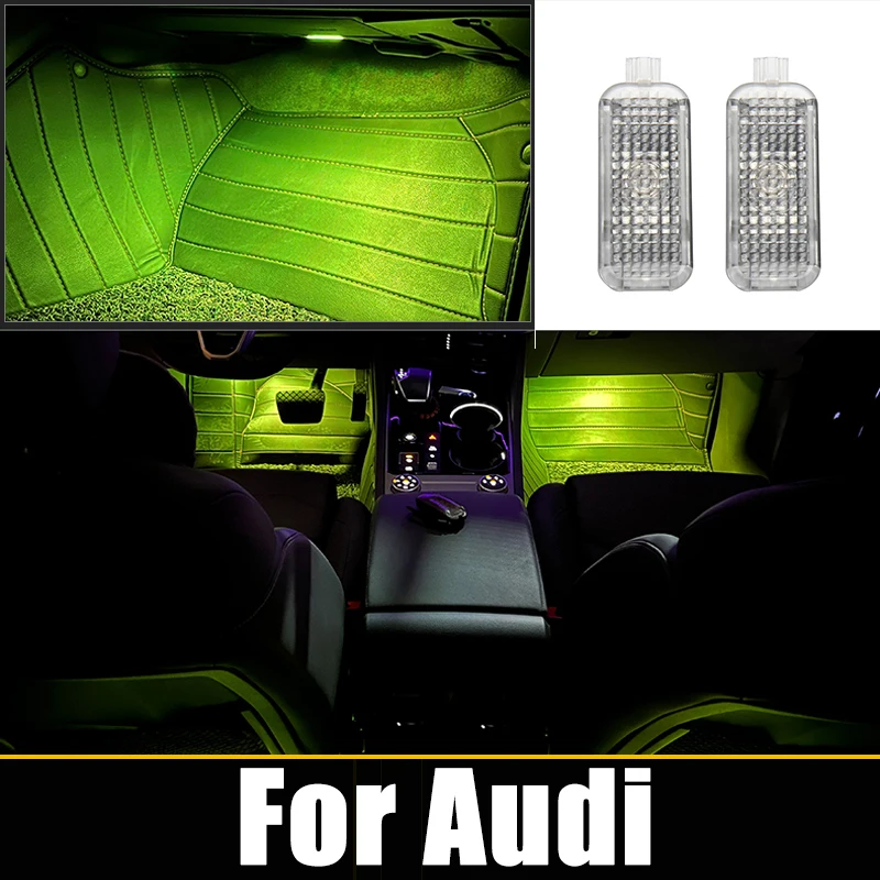 For Audi A1 8X A3 8V 8Y A4 B8 B9 A5 8T A6 C6 C7 C8 A7 A8 D3 D4 D5 Q2 Q3 8U F3 Q5 8R FY Q7 4L 4M Car Footwell Atmosphere Lights