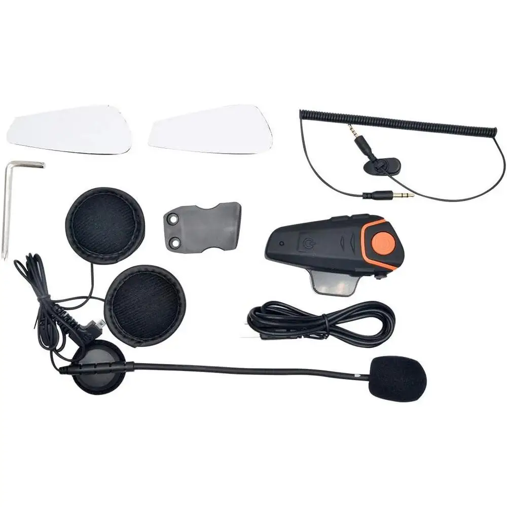 

Мотоциклетная Bluetooth-гарнитура, домофон, микрофон, динамик, гарнитура и зажим для домофона на шлеме, подходит для различных мотоциклов