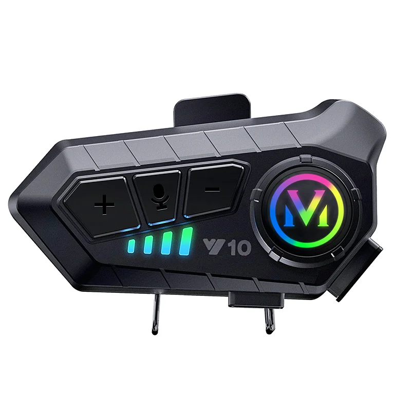 

Bluetooth-наушники для мотоциклетного шлема с шумоподавлением CVC, HiFi-качеством звука, управлением музыкой и звонками, интеллектуальным шумоподавлением, IPX8.