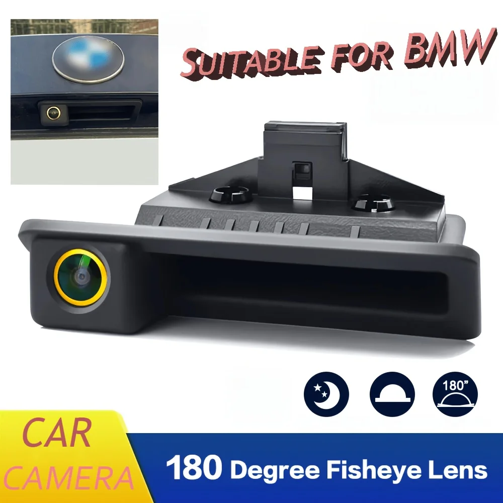 

Trunk Handle Rear View Backup Camera Fisheye Camera for BMW Hardwired 12V Power, RCA Output
