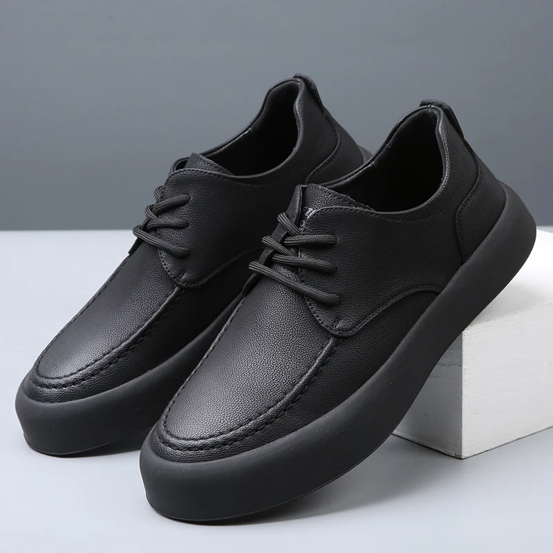 

Men Genuine Leather Casual Shoes Lace Up Fashion Board Tenis Outdoor Shoes Zapatos Casuales Hombres Sneakters Oxfords Mens Shoes