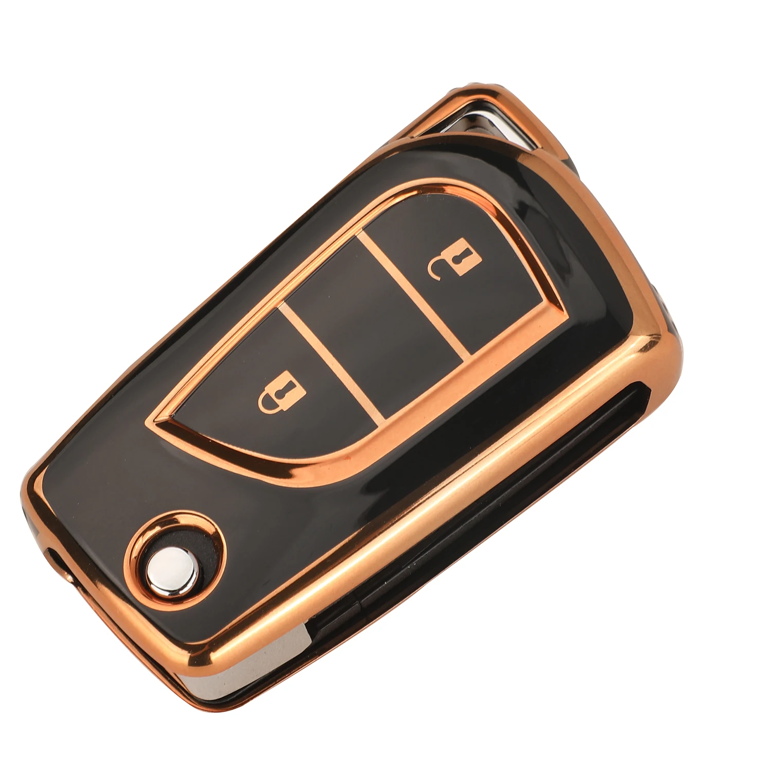 Jingyuqin 2/3 BTN NEW Soft TPU Remote Car Key Case Protection For Toyota Auris Corolla Avensis Verso Yaris Aygo Scion Camry