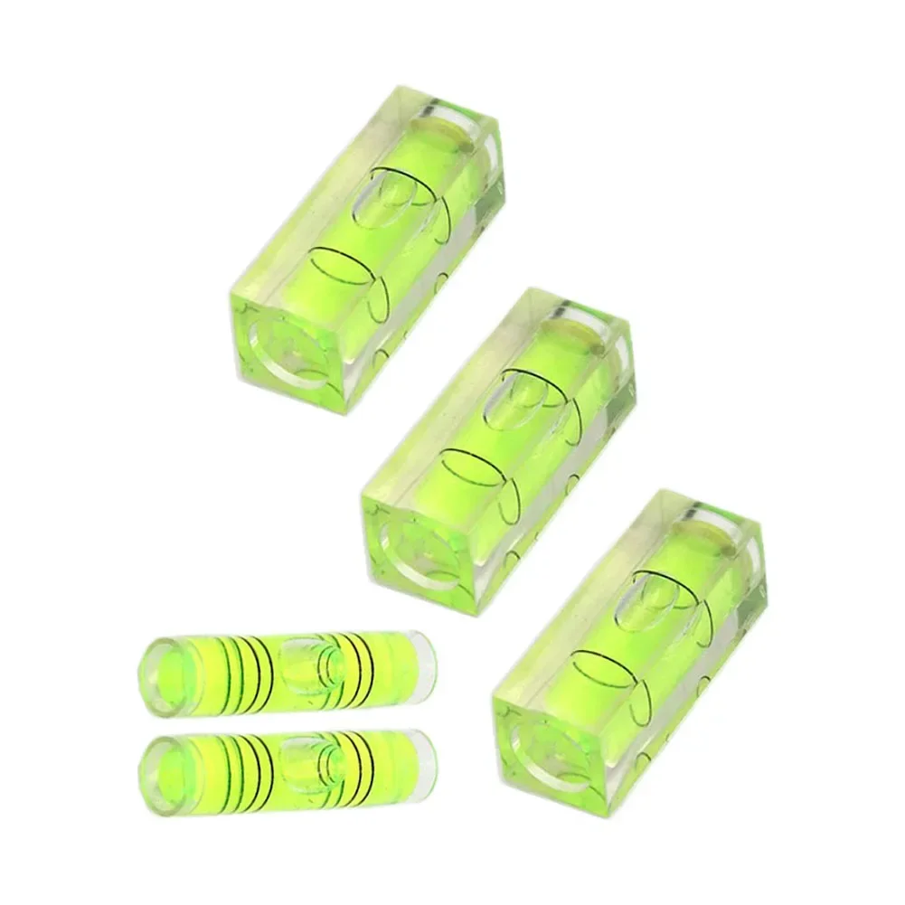 5pcs High Precision Bubble Mini Spirit Level Bubble Square Cylindrical Bubble Level Mini Balancer Spirit Level Measuring Tool