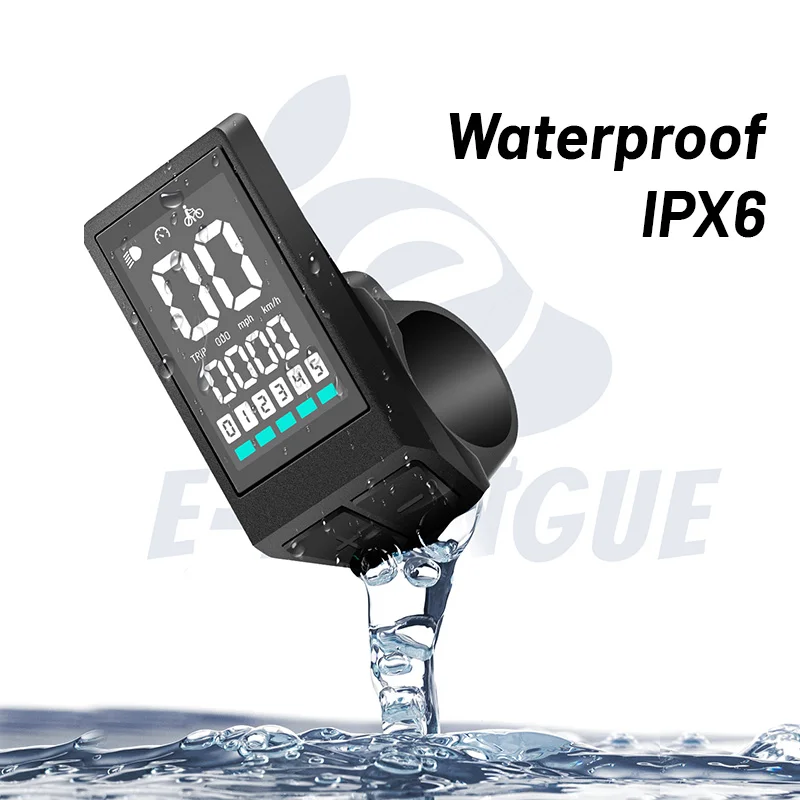 LED Display EBike Compatible with Bafang BBS01 BBS02 BBS1000W Mid Drive Motor Waterproof Display with 0-5 PAS UART Protocol