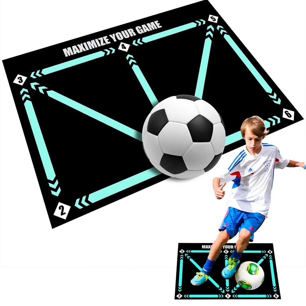 Footwork Training Non-slip Football Training Mat Soccer Train Mat for All Levels Non-Slip Silent