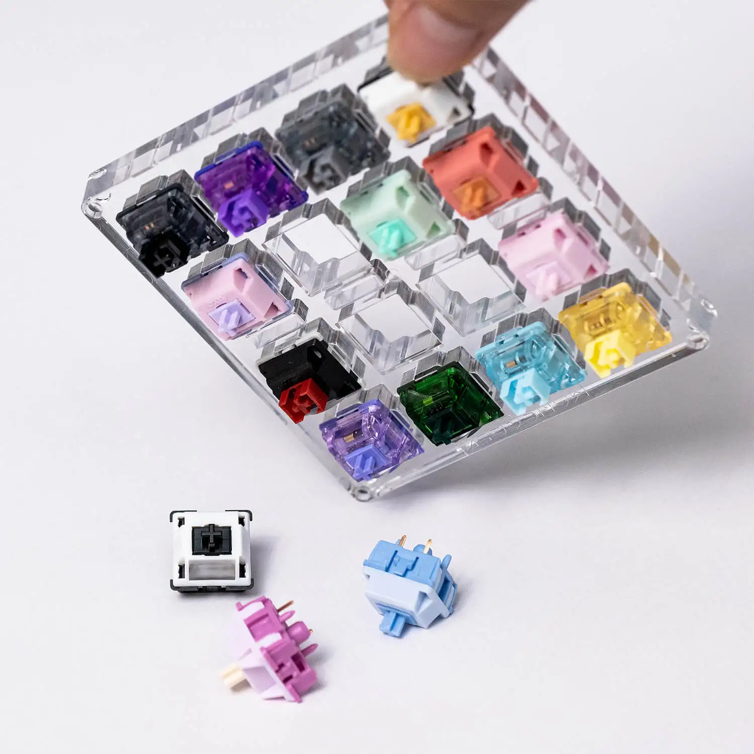Akko x MonsGeek Acrylic 16-key Switch Tester Linear/Tactile/Clicky/Silent Switches(Subject to the Actual Product)