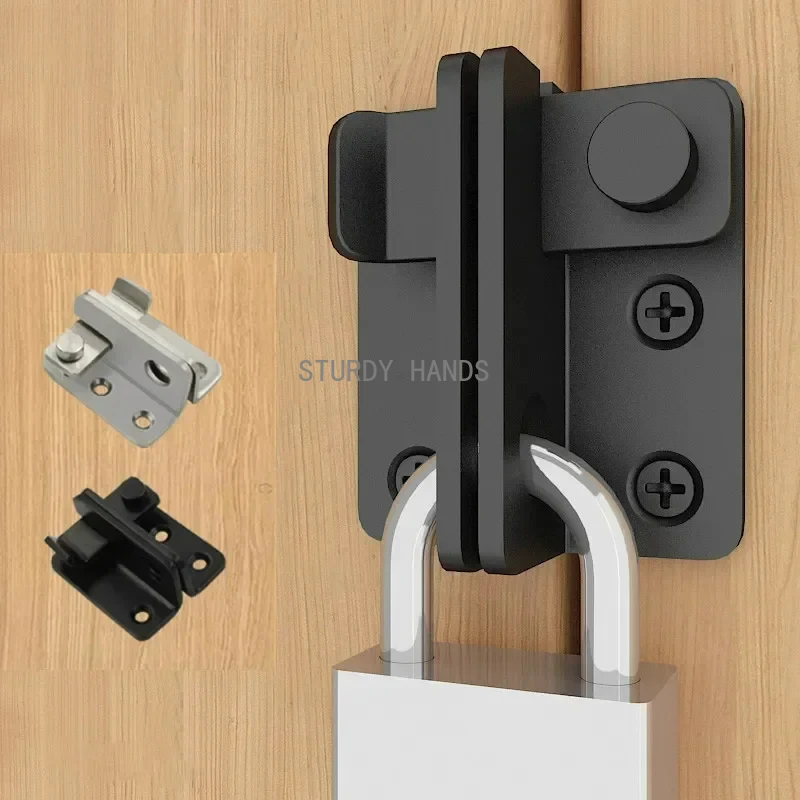 1 set of stainless steel door locks, household switch buckles, kitchen cabinets, sliding barn door locks, hardware accessories