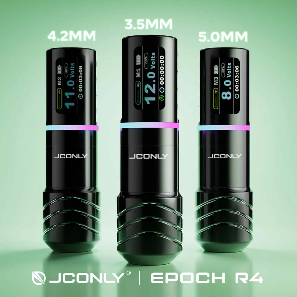 JCONLY R4 Tattoo Machine Professional Wireless Tattoo Machine 4.2mm 3.5/5.0mm Stroke Permanent Makeup Pen Needles Tattoo Artists