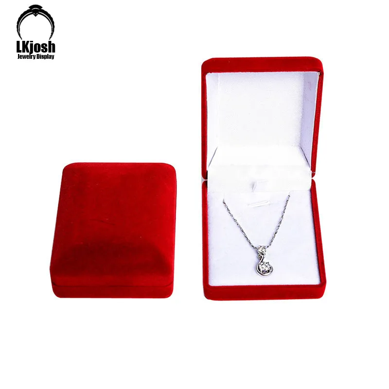 Factory Direct Velvet Pendant Box Pendant Storage Gift Box Necklace Display Jewelry Box Pendant Storage Box