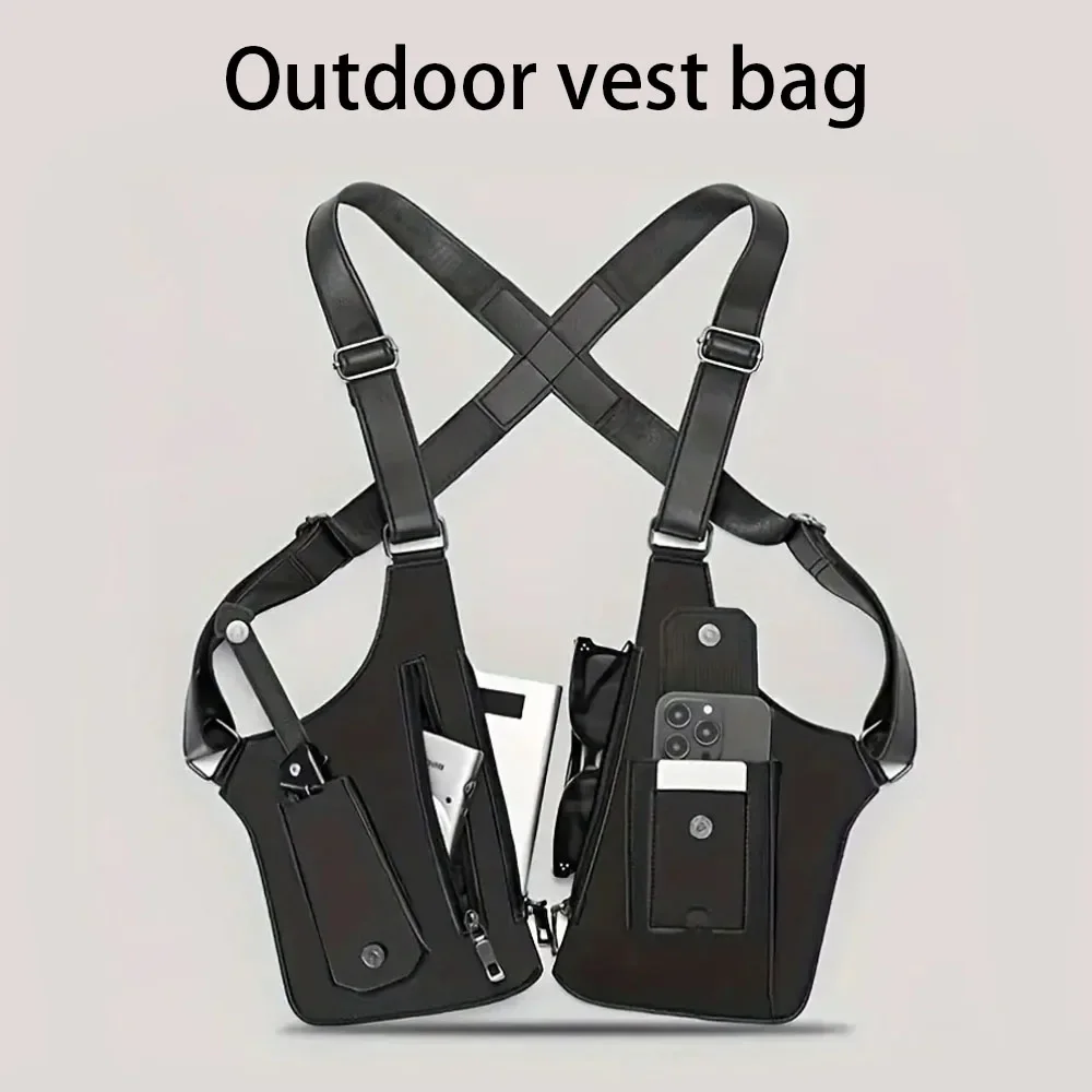

Multi functional lightweight outdoor vest bag with adjustable shoulder straps