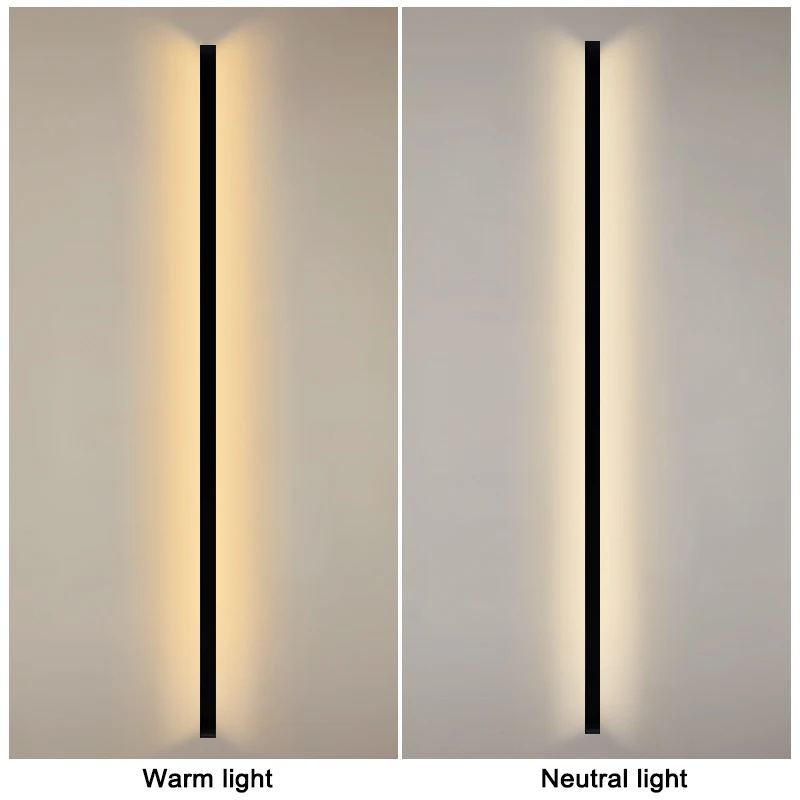 Lámpara de Pared LED para Exteriores, Impermeable IP65, para Jardín, Pasillo, Tira de CA, Material de Aluminio Moderno, 85-265V, Luz Decorativa para Exteriores