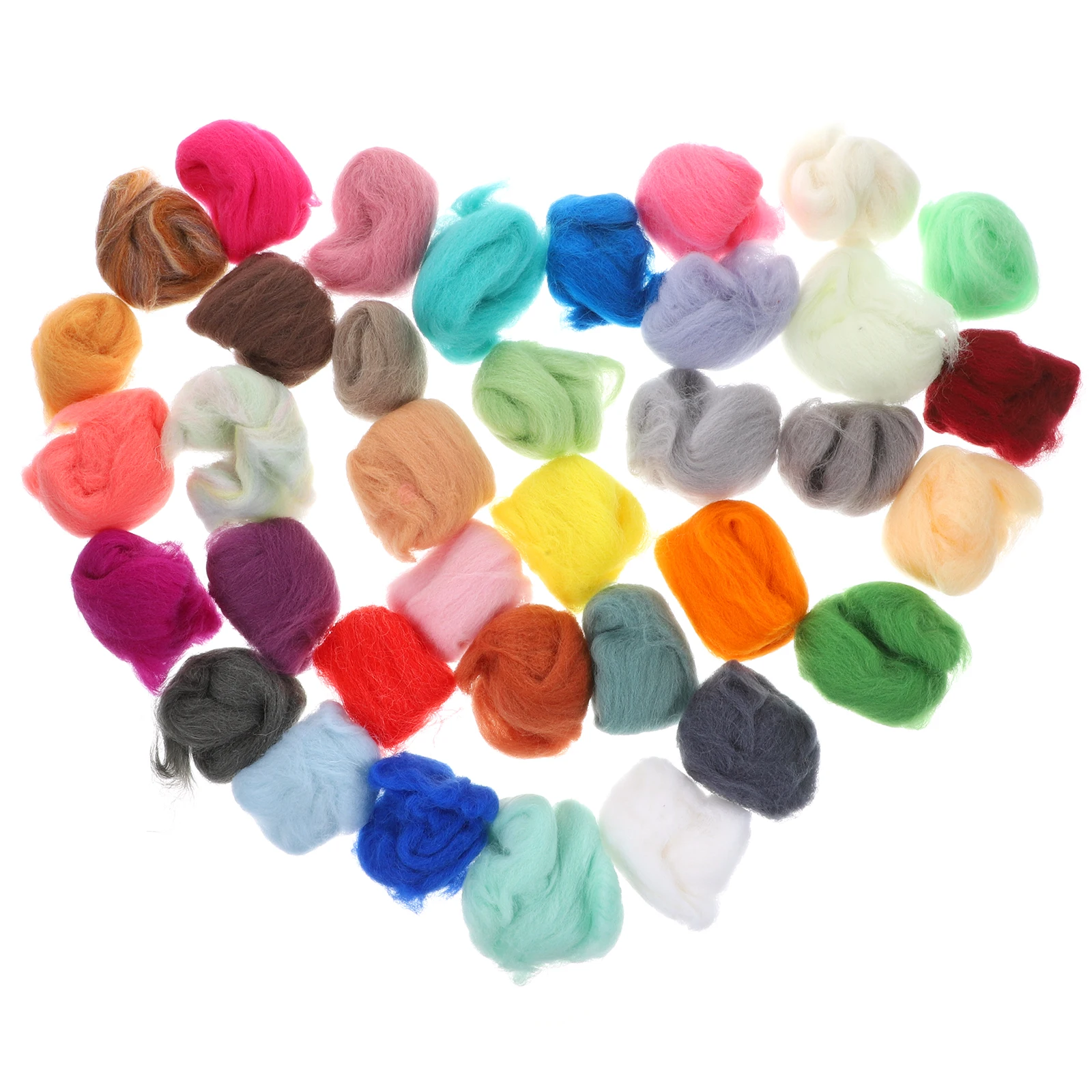 

36 Colors Fiber for Needle Felt Material Bag 3g per Color Soft DIY Crafts Felting Roving Felting Wool Yarn Woolen