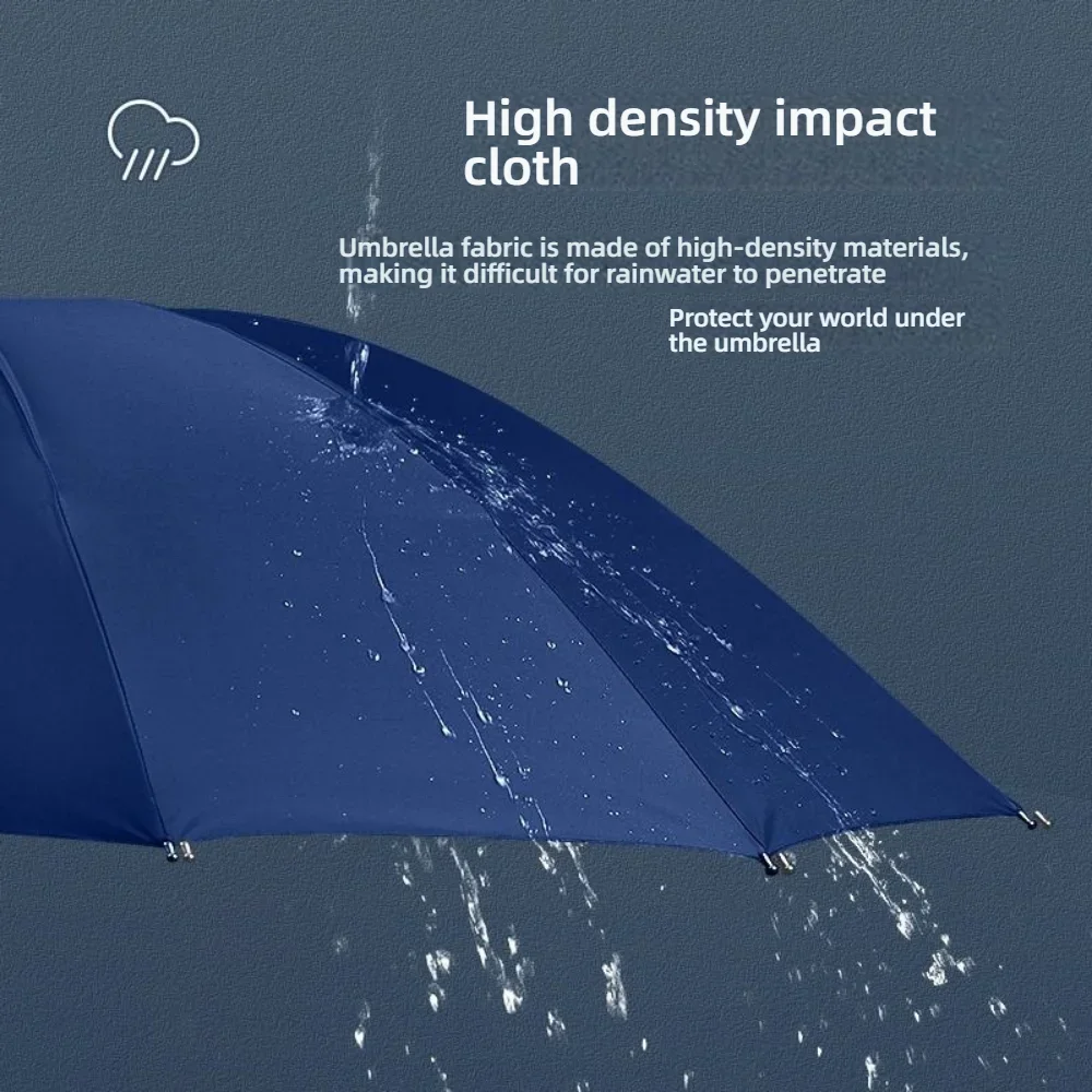 

Large Foldable Umbrella 12 Reinforced Ribs - Black Glue UV Protection, Windproof Rainproof, Sun & Rain Dual-Use, Fits 1-4 People