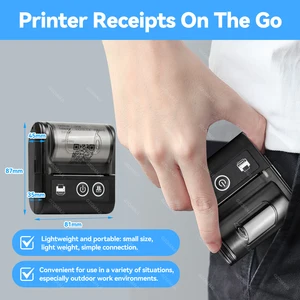 58 Mm Mini Portable Thermal Printer untuk Ponsel IOS Android Komputer USB Bluetooth Bill Tiket Percetakan Usaha Kecil Impresora 10 printer pc penjualan terbaik - №
