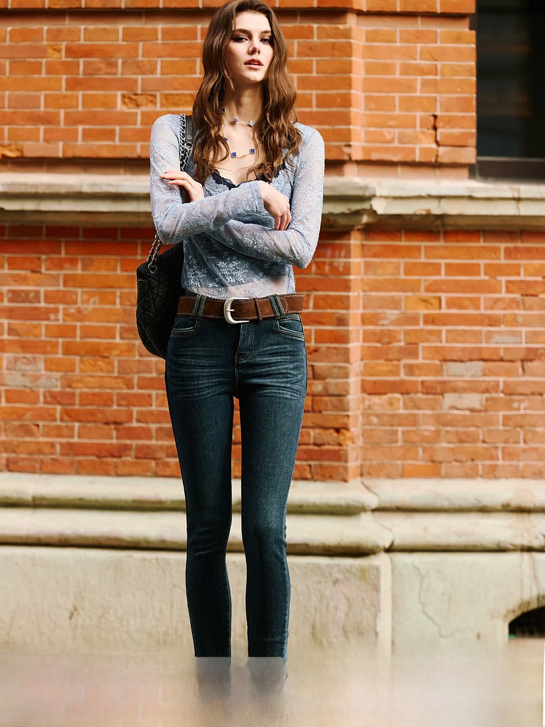 

Джинсы Luna7xi в стиле ретро, женские, с высокой талией, облегающие, с эффектом подтяжки ягодиц, удобные, мягкие, из хлопка, повседневные брюки