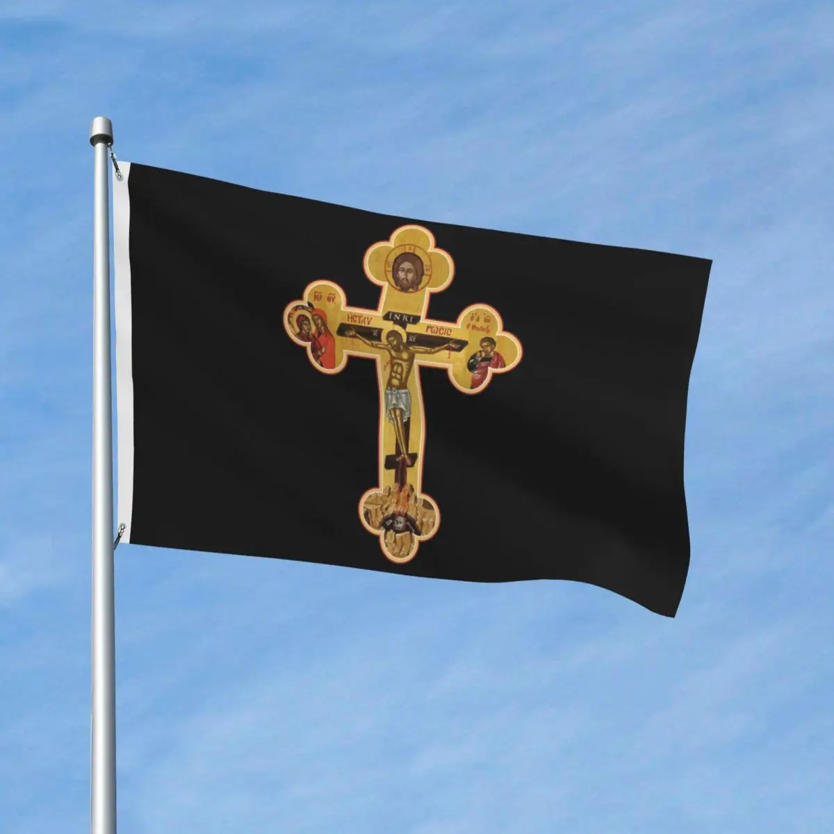 Orthodox Cross Icon Christian Flag Outdoor Banner Polyester Decoration Double Sided 2x3 3x5 4x6 FT Flags