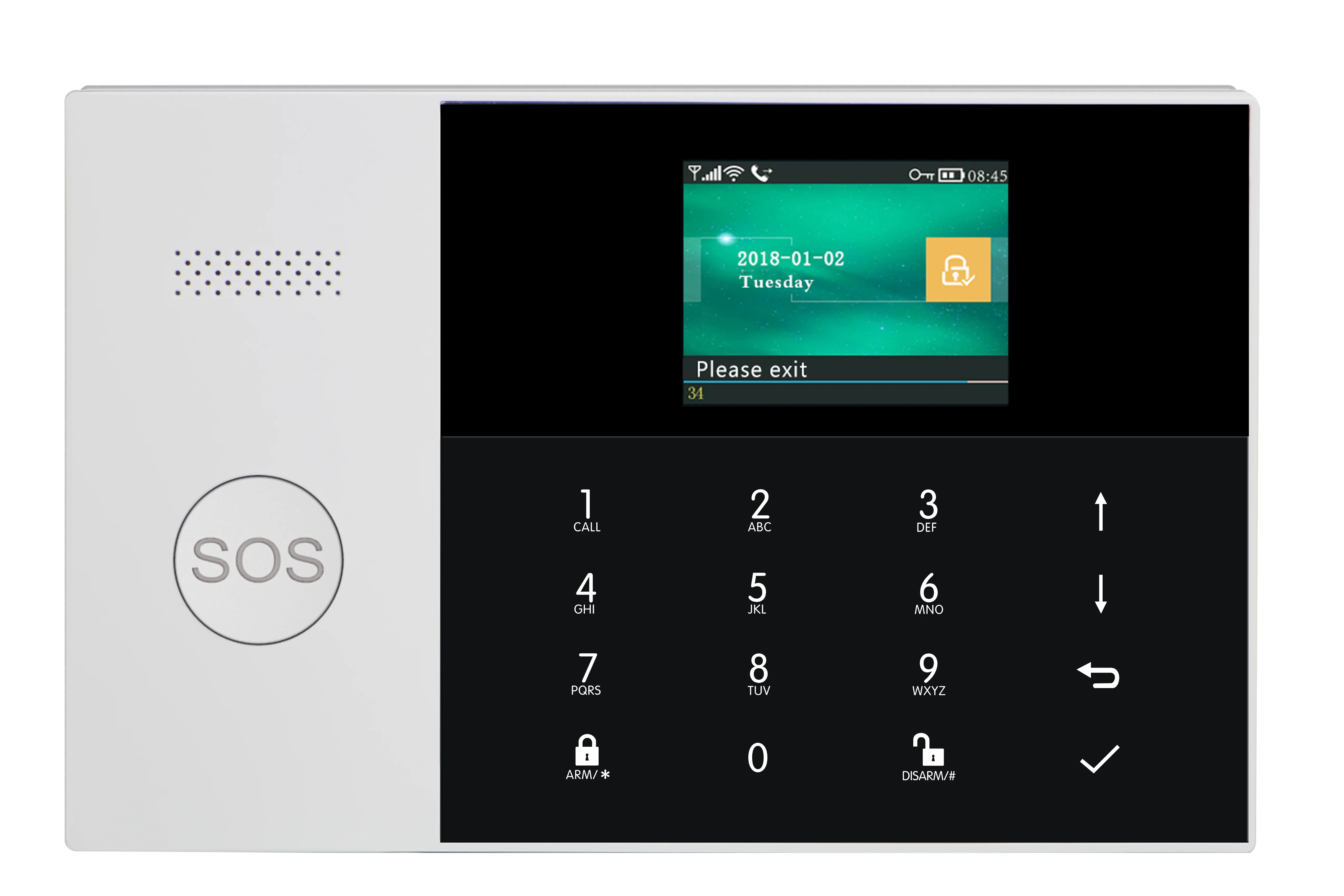 2.4Inch Tuya Smart Life  WIFI+GSM/4G  Burglar Alarm System Touch Keypad Home Security Alarm Sensor Motion Detector