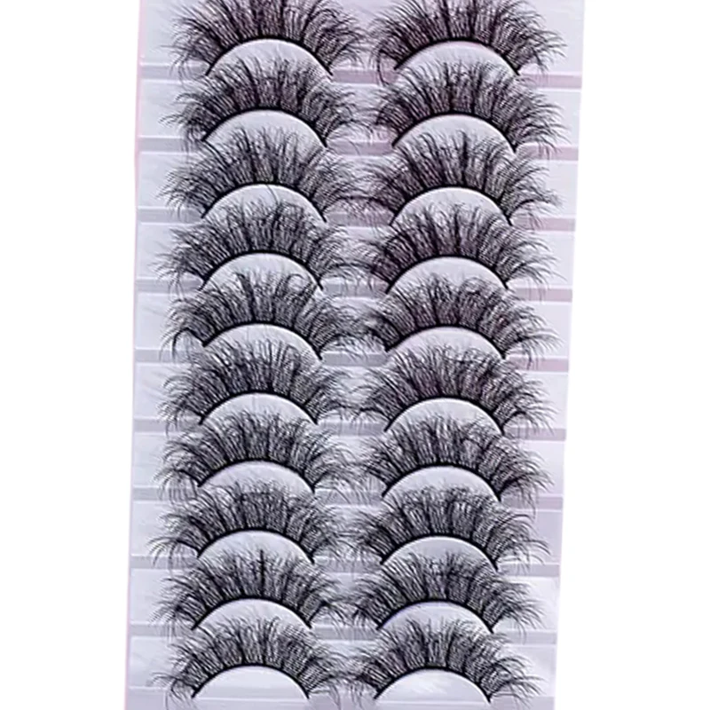 10 أزواج من الرموش الصناعية الرقيقة 8D رموش صناعية طويلة وسميكة، مما يخلق مظهرًا مثيرًا وساحرًا #4