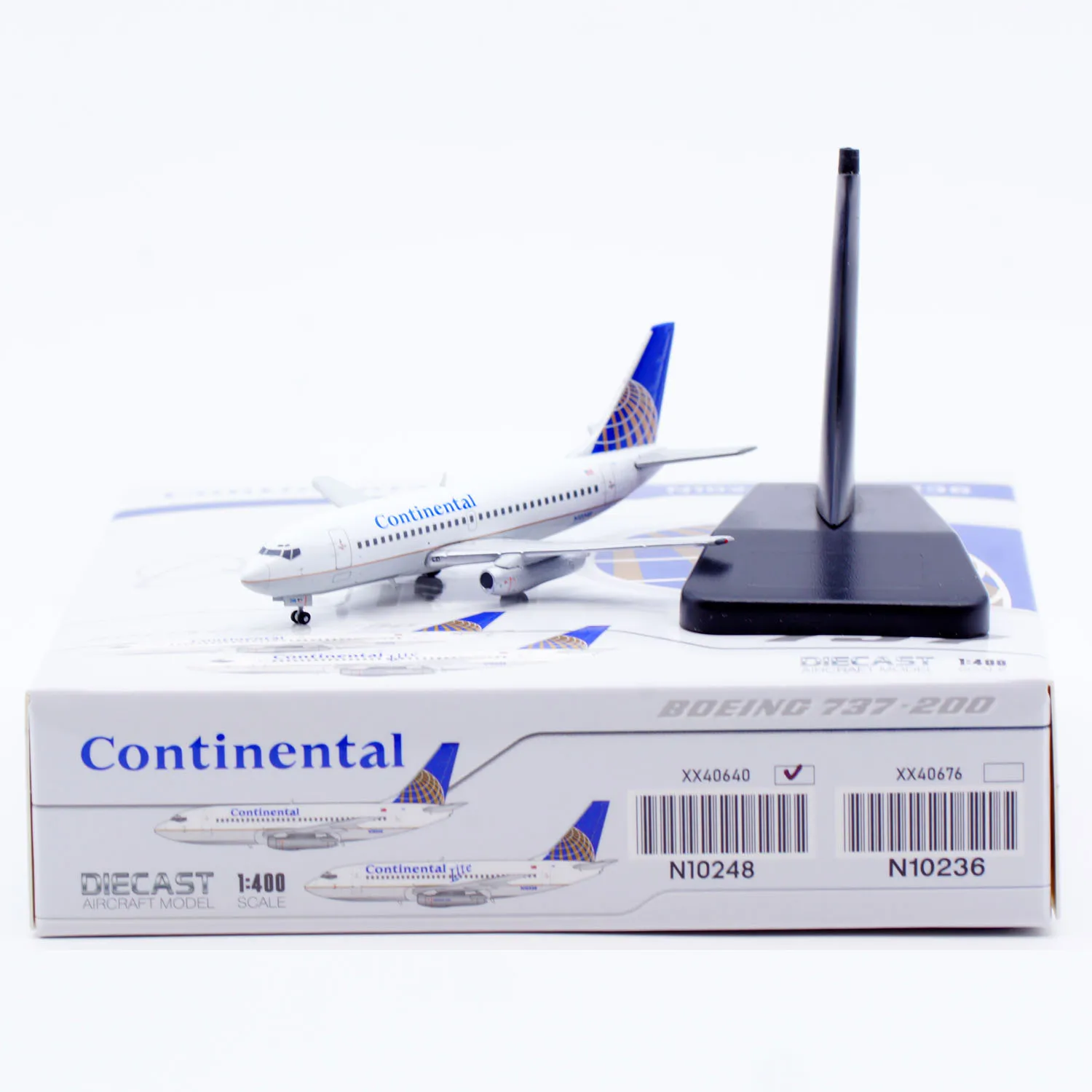 

XX40640 Alloy Collectible Plane Gift JC Wings 1:400 Continental Airlines Boeing 737-200 [Polished] Diecast Aircraft Model N10248