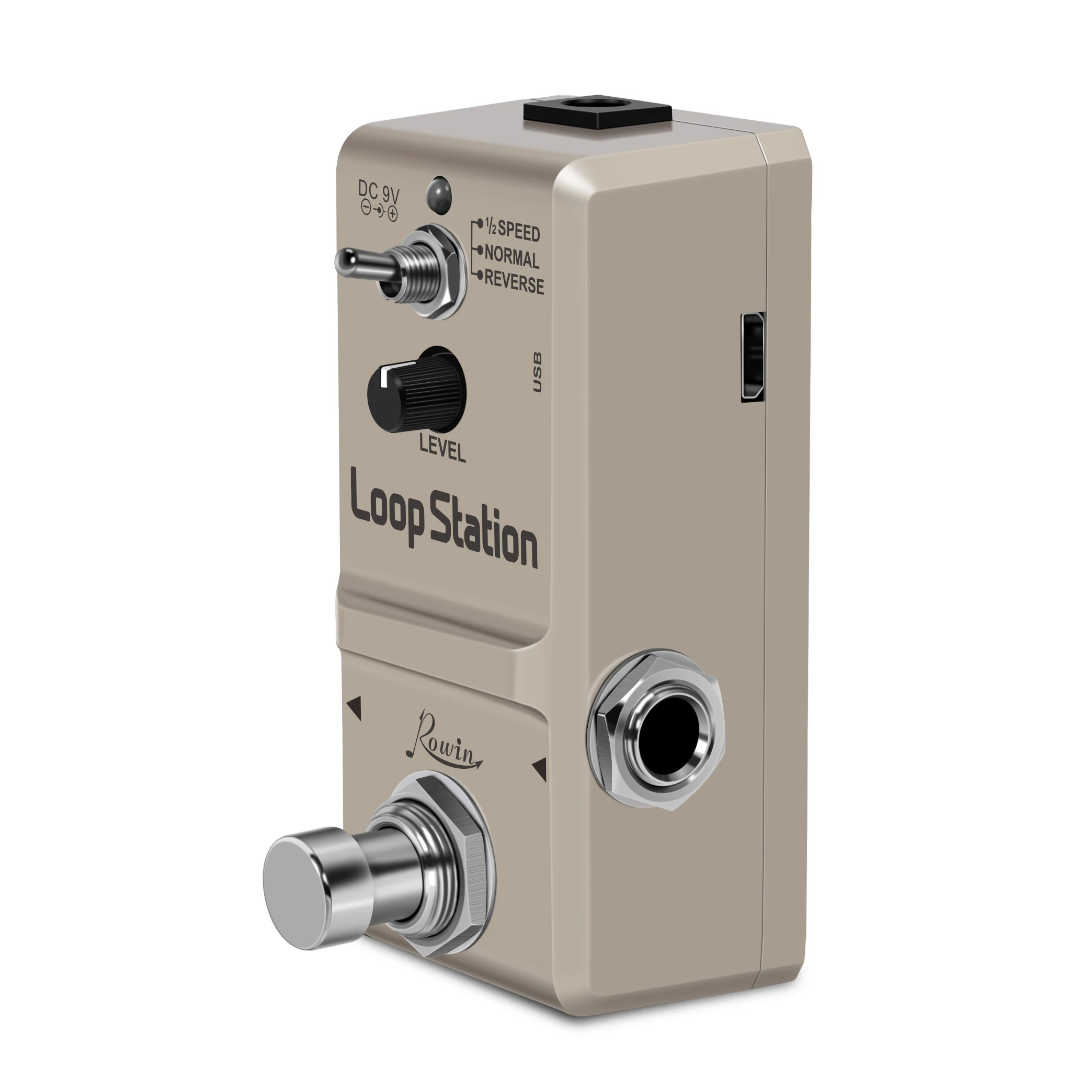 Rowin LN-332S Loop Station 48K Looper Pedal Overdub ไม่จํากัด 10 นาที Looping, 1/2 เวลา และ Reverse Pedal True Bypass