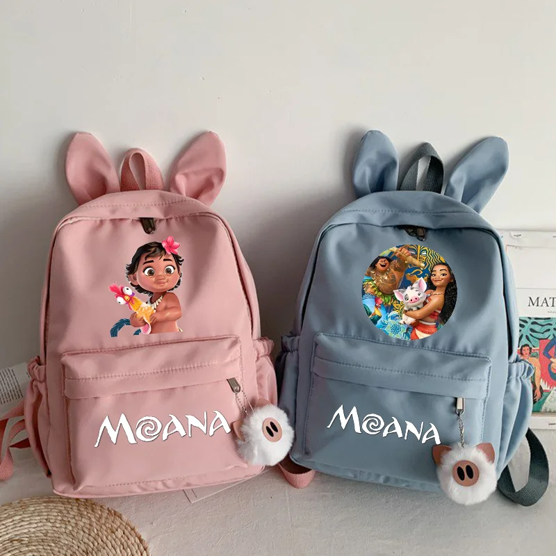 Moana Waterproof Teenage Nylon Book Bags Printing Large Capacity Backpack Travel Backbag Creative Students School Bag Kids Gifts