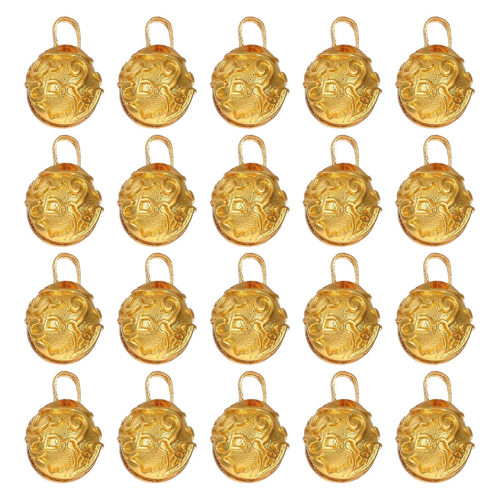 

30 Pcs Tiger Head Bell Ornaments Crafts Alloy Bracelet Pendants Charms DIY Mini Dog Collar Bells Tibetan Jewelry Door Necklace