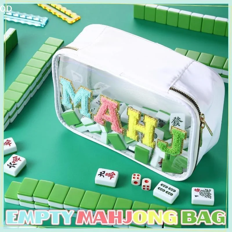 Embroidered Letter Cosmetic Bag, Travel Bag, Portable Toiletry Bag, Large Capacity Bag PVC Storage Bag