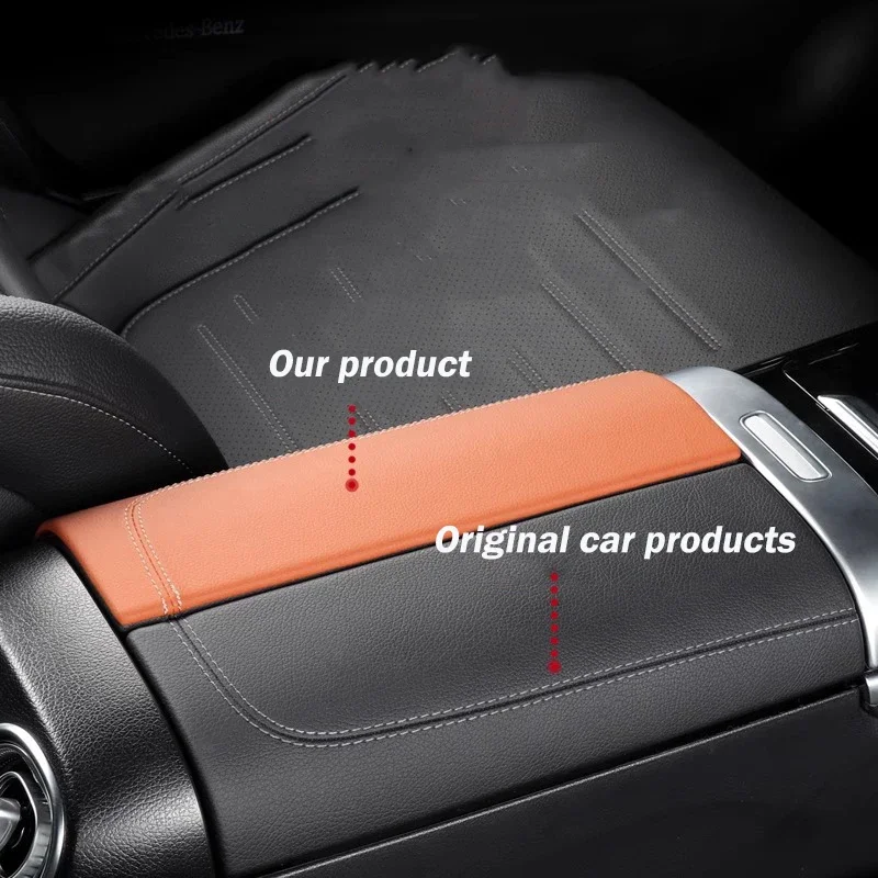 

Carbon Car Center Armrest Stowing Tidying Armrest Box Panel Cover Interior Accessories For Mercedes Benz GLC C class W206W215