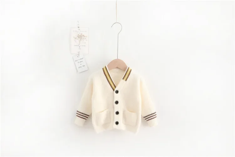 Baby Boys Cardigan Knitted Baby Kids Sweaters V-neck Kids Jumper Cardigans Woolen Boys Girls Sweater Toddler Cardigan Sweater