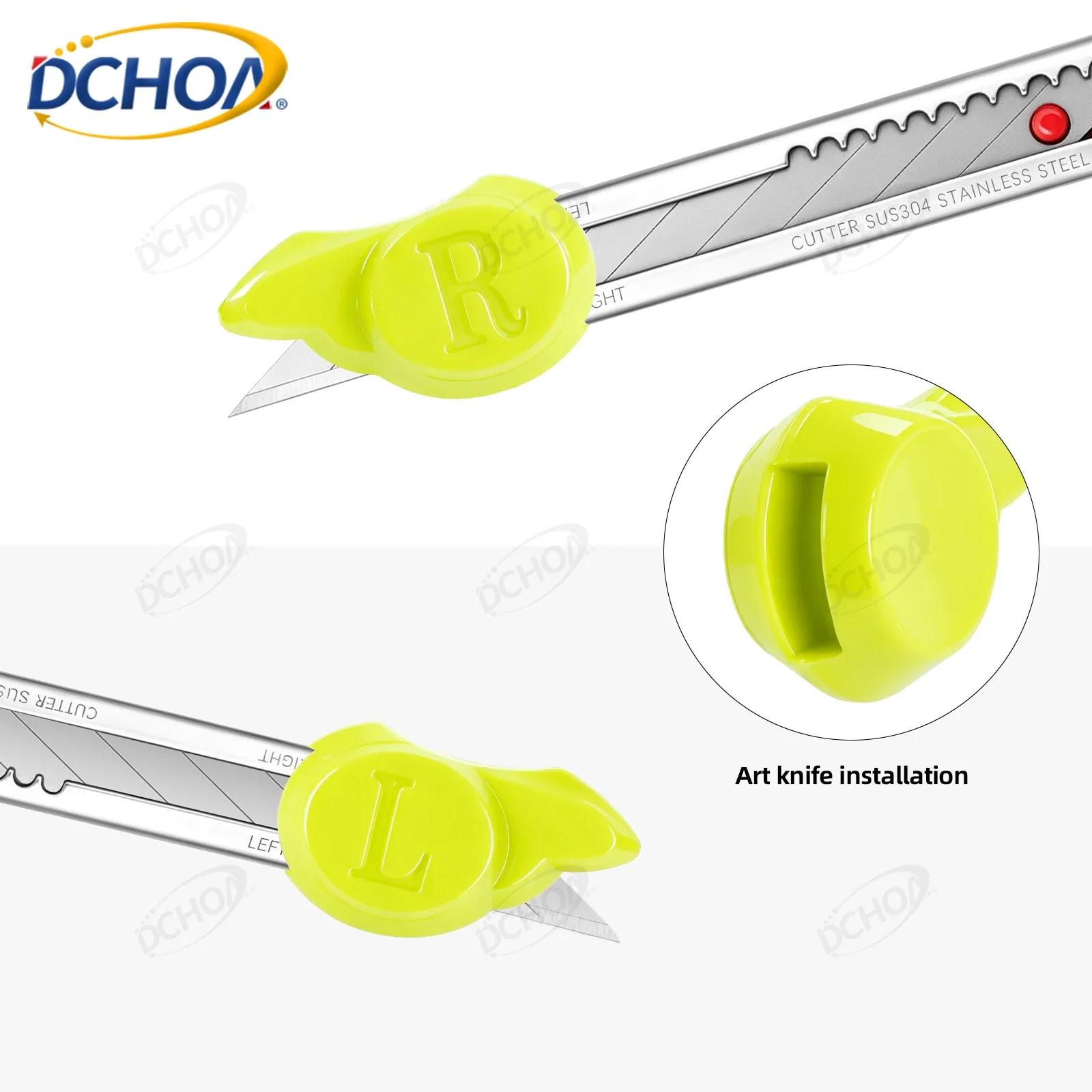DCHOA Left Right Protective Covers for Vinyl Wrap Gap Cutter PPF Film Edge Cutting Knife Car Wrapping Replacement Parts