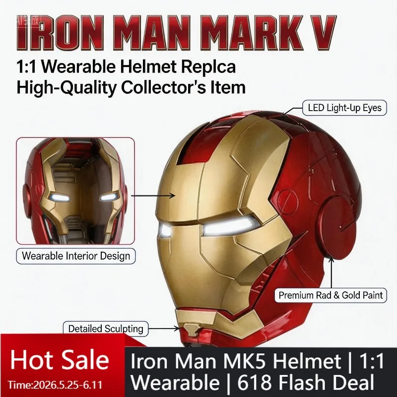 Iron Man MK5 Helmet Jarvis Voice Control LED Light Electric Open Close 1:1 Wearable Cosplay Mask Halloween Party Gift - AliExpress 26 Iron Man MK5 Helmet Jarvis Voice Control LED Light Electric Open Close 1:1 Wearable Cosplay Mask Halloween Party Gift - AliExpress 26